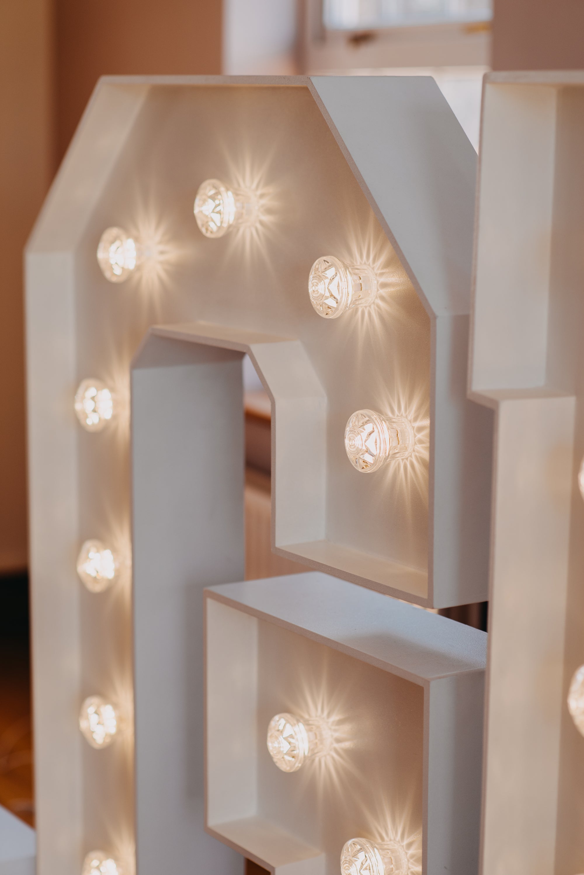 Light up letters for wedding event – 4ft handcrafted illuminated letters by Ray of Light Events