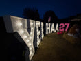 Load image into Gallery viewer, YEE HAA 27 birthday light up letters cowboy and cowgirl themed party