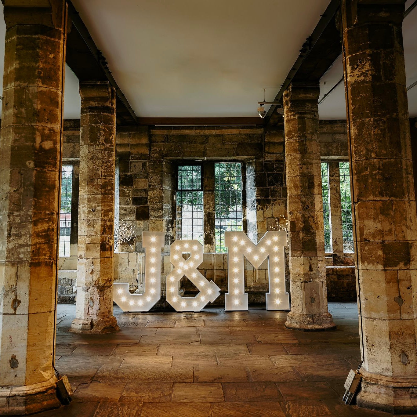 Initials Light Up Letters with Heart or Ampersand