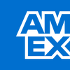 AMEX logo on a blue background