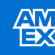 AMEX logo on a blue background