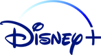 Disney+ logo with blue text and a white background