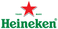 Heineken logo with red star and green text on a white background