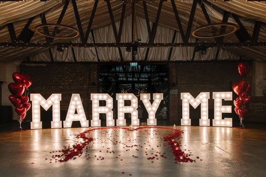 Marry Me Proposal Light Up Letters