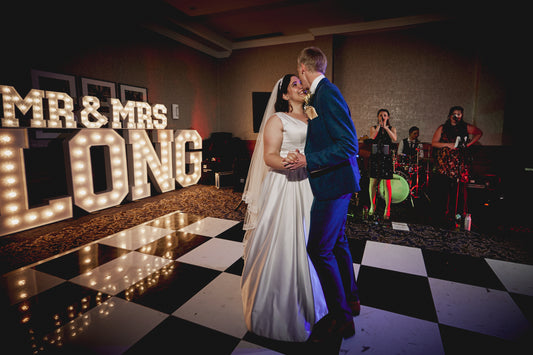 MR & MRS Light Up Letters with Your Surname