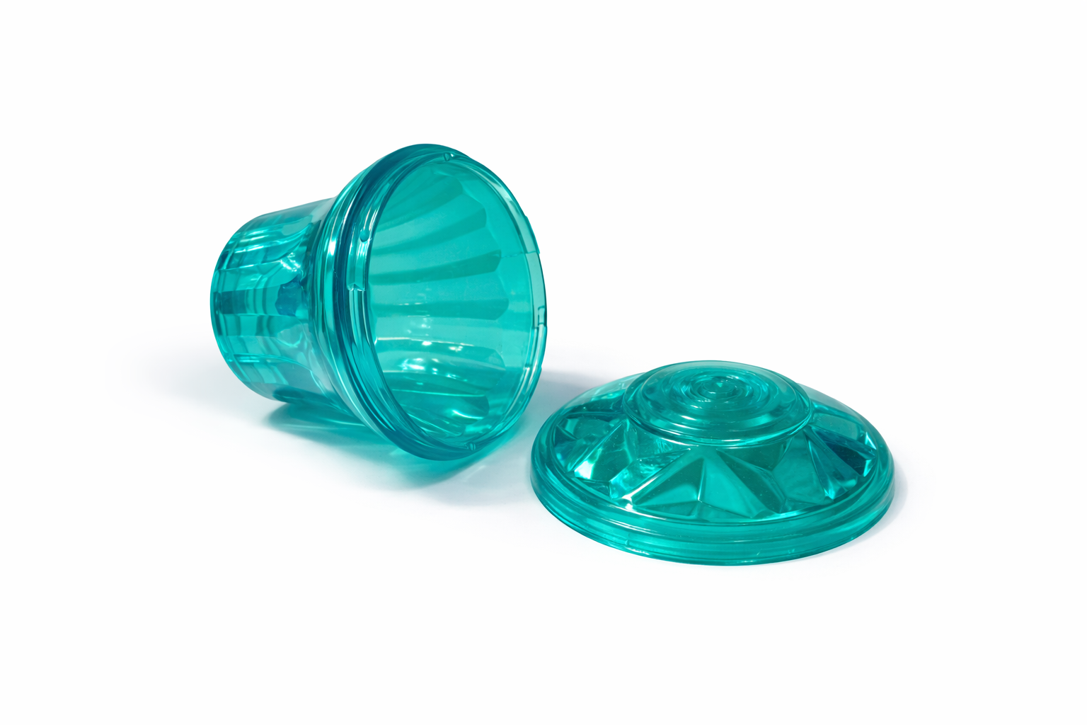 Turquoise E14 cabochon cap and base – matched colour pair, replacement fairground light component for rides and marquee letters