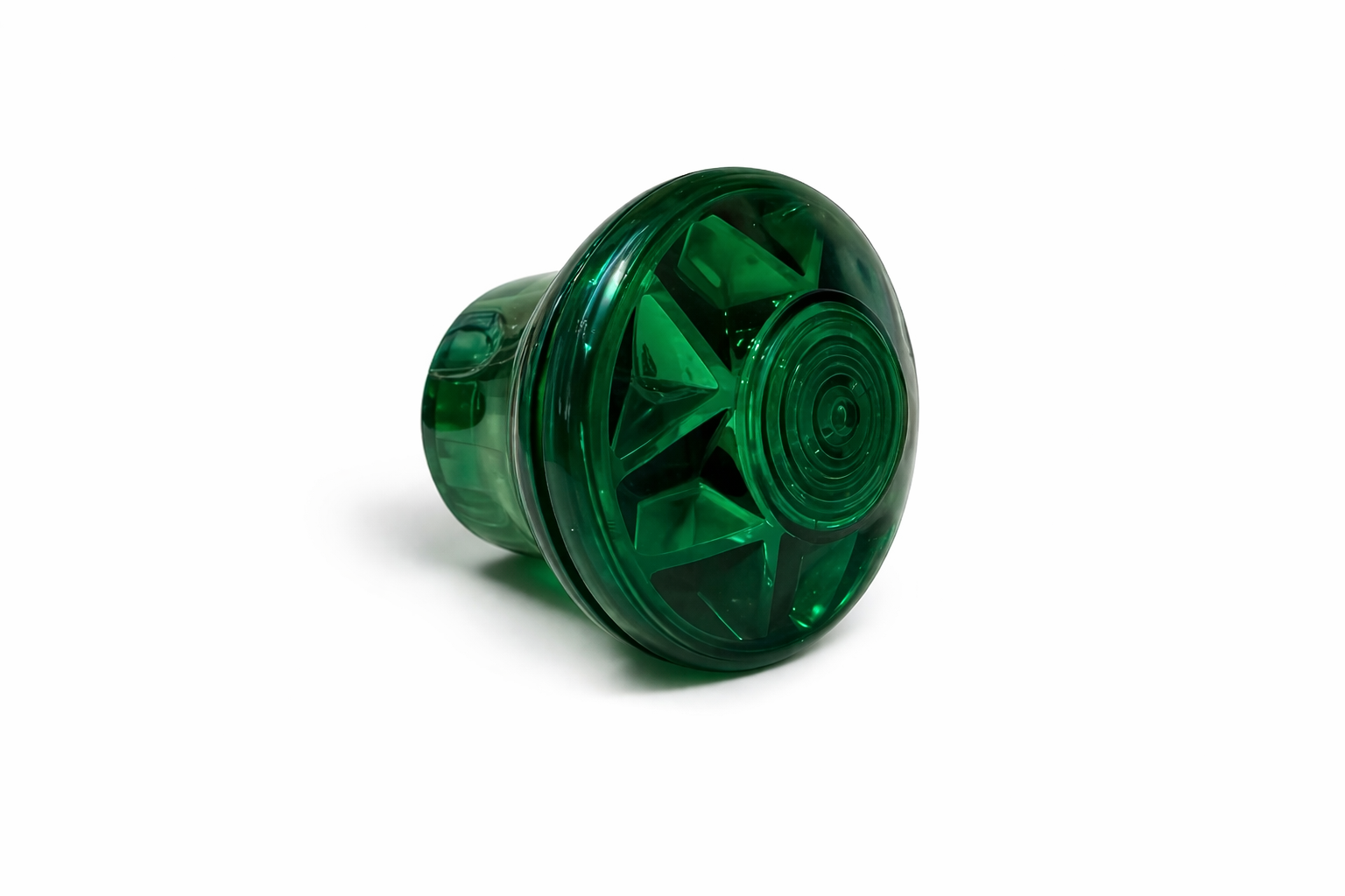 E14 green cabochon cap and base set – 60mm fairground light housing for light-up letters and event displays, UK